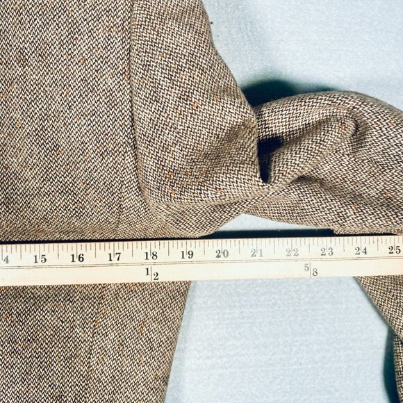 J Crew Thompson Blazer Mens 36S Beige Wool Blend Herringbone Sport Coat Jacket - Picture 9 of 11